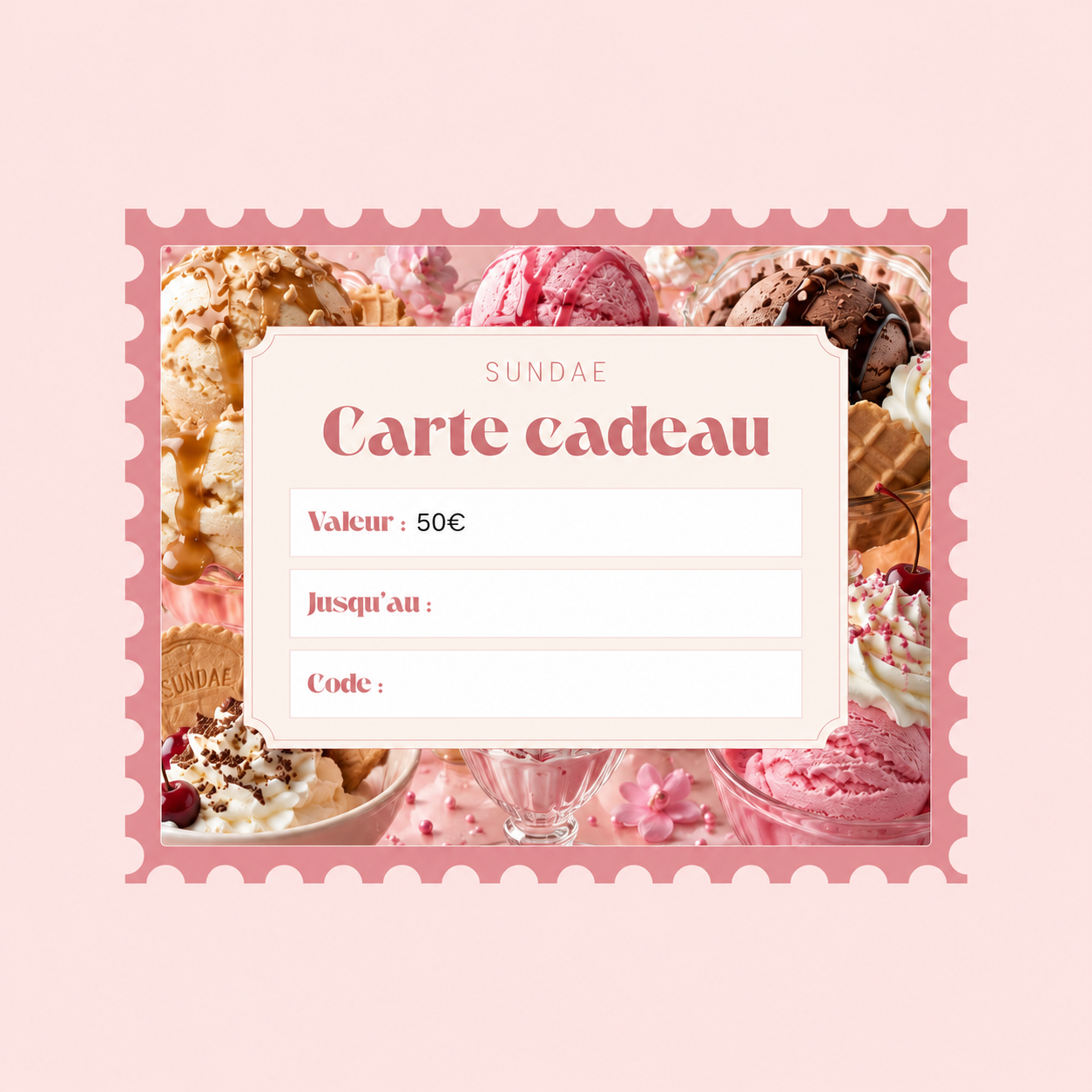 Carte Cadeau SUNDAE — Produits & Prestations